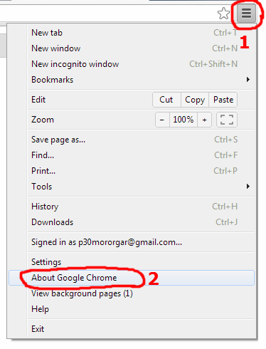che1how update chrome نحوه آپدیت مرورگر گوگل کروم